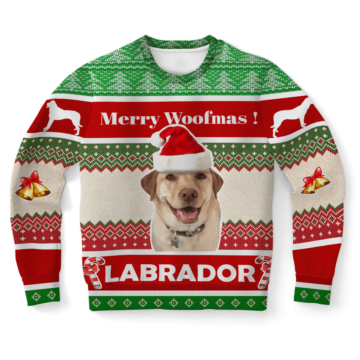 Merry Woofmas Labrador Retriever Dog Ugly Christmas Sweater, Perfect Shirt for Dog Lovers Christmas