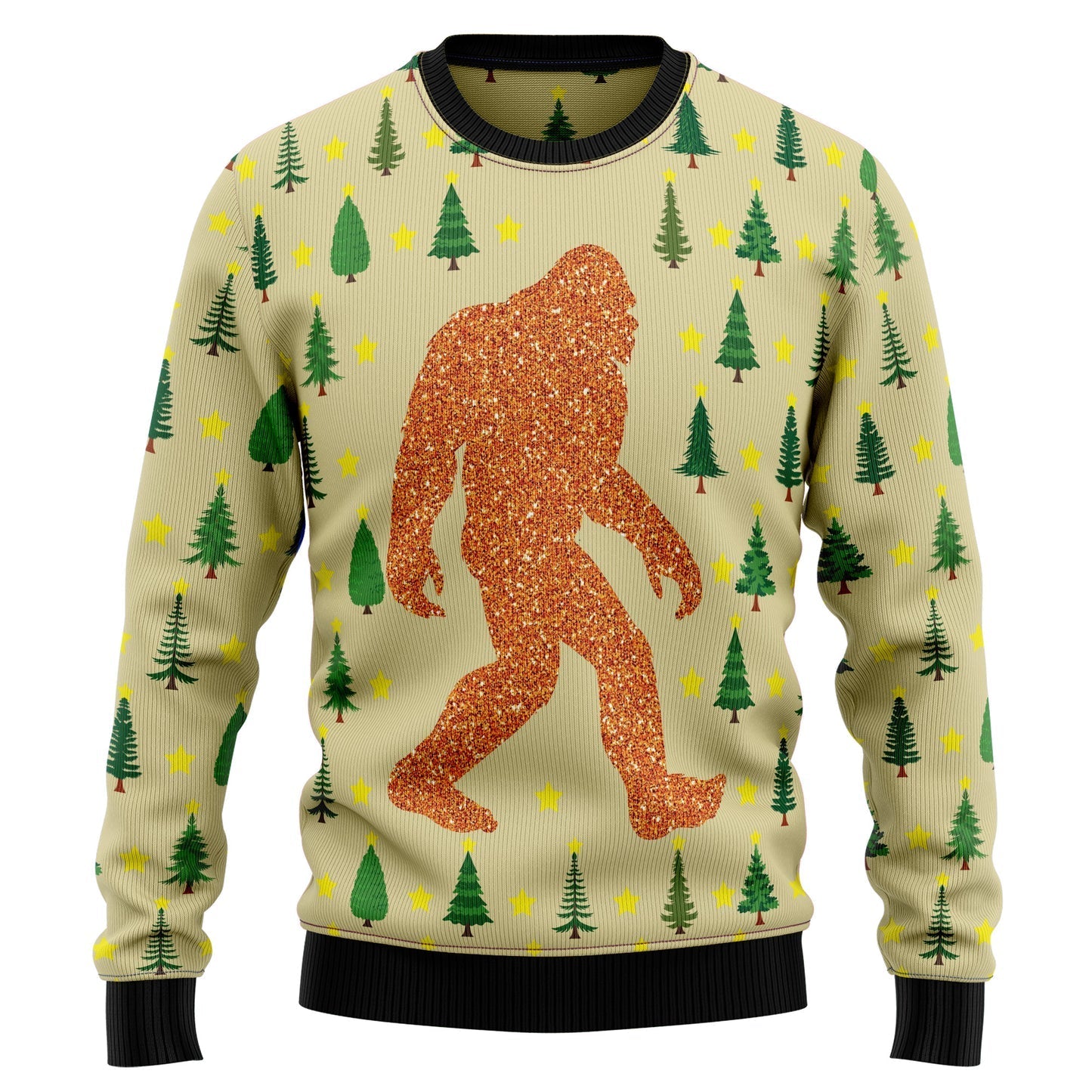 Bigfoot Sasquatch Glitter Ugly Christmas Sweater, Idea Shirt for Christmas