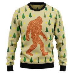 Bigfoot Sasquatch Glitter Ugly Christmas Sweater, Idea Shirt for Christmas