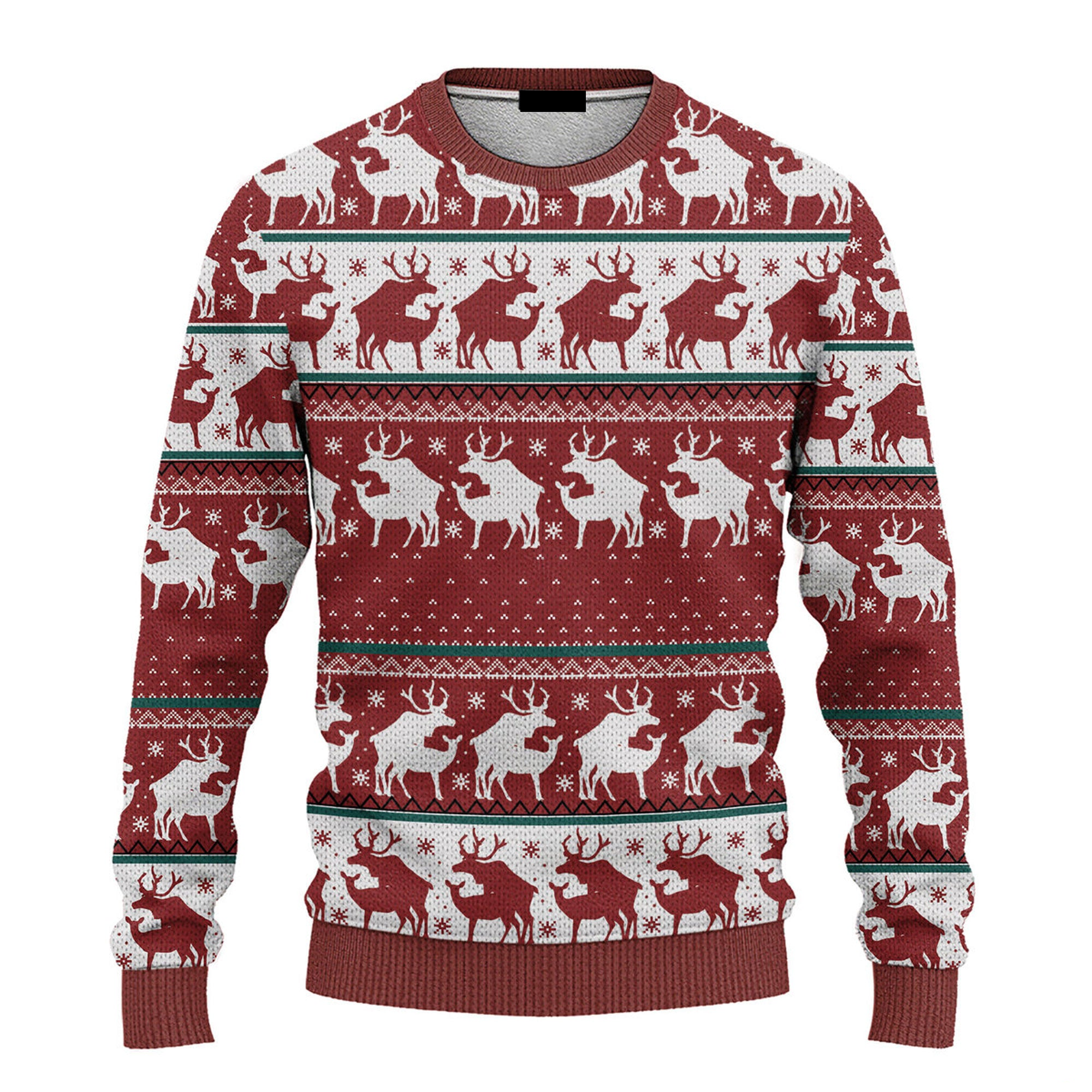 Funny Red Reindeer Christmas Ugly Sweater, Best Gift For Christmas