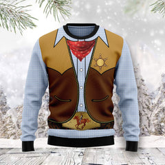 Cowboy Costume Pattern Ugly Christmas Sweater, Perfect Shirt for Cowboy, Christmas Shirt