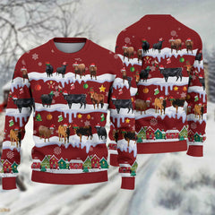 Dexter Ugly Christmas Sweater, Sweater Gifts For Pet Loves, Farmers Sweater