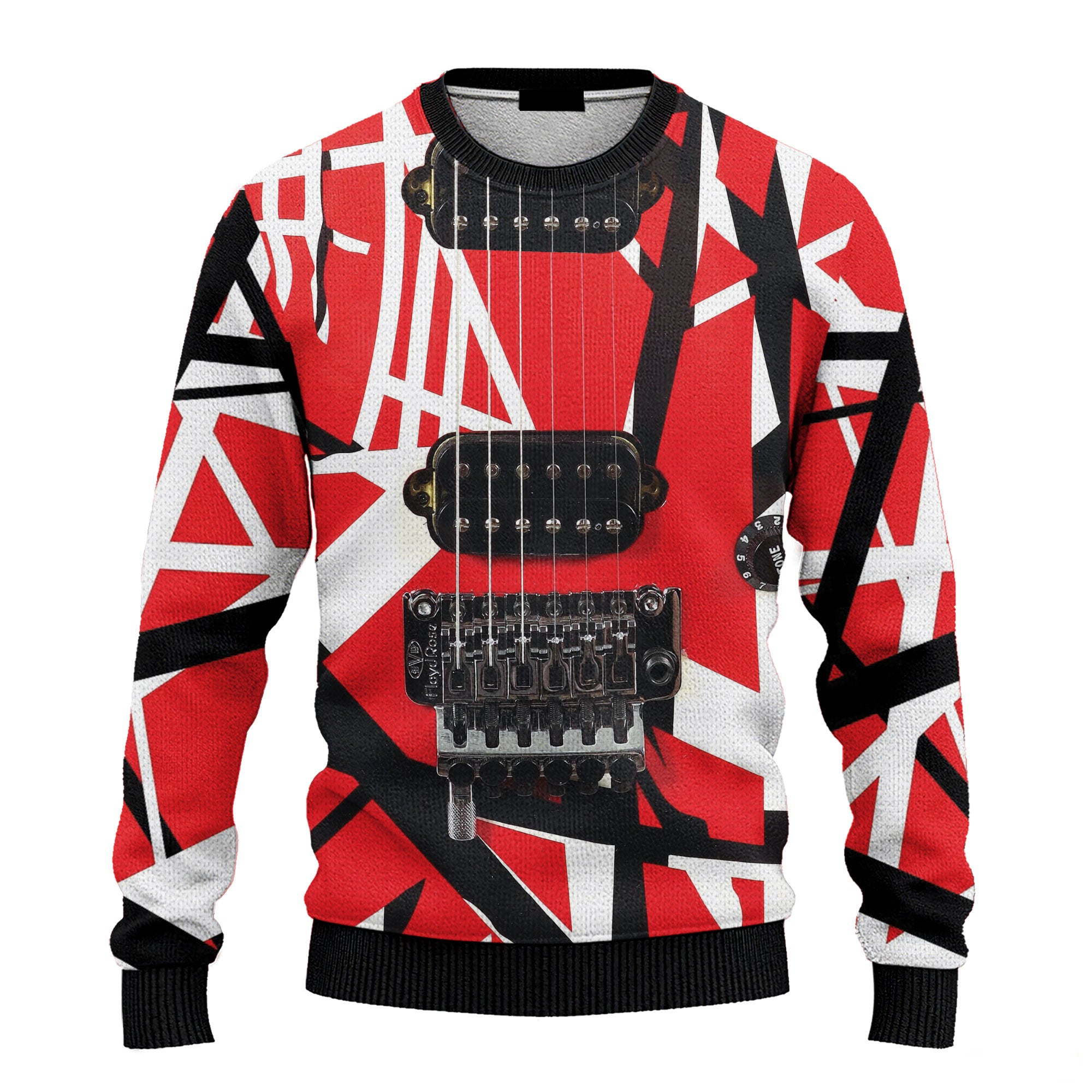 Animal Van Halen Guitar Ugly Christmas Sweater, Perfect Shirt for Guitar Lovers