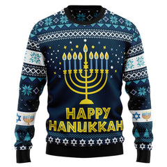 Happy Hanukkah Ugly Christmas Sweater, Perfect Shirt for Christmas