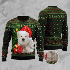 Polar Bear Cute Christmas Ugly Christmas Sweater, Bear Xmas Sweater