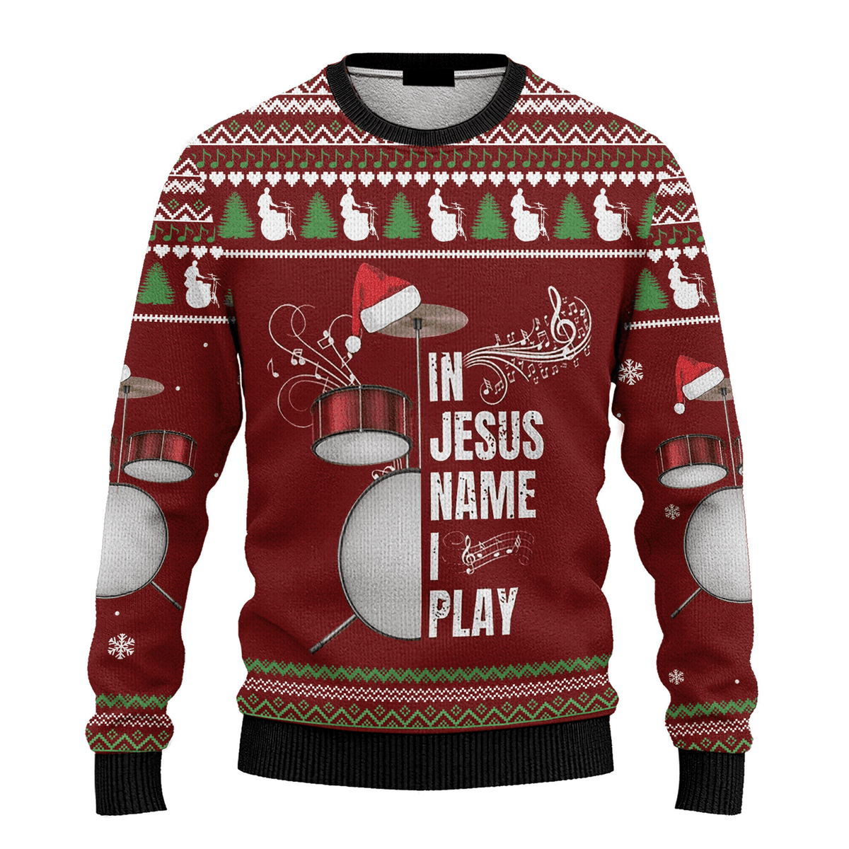 Hobby Drum Music In Jesus Name I Play Ugly Christmas Sweater