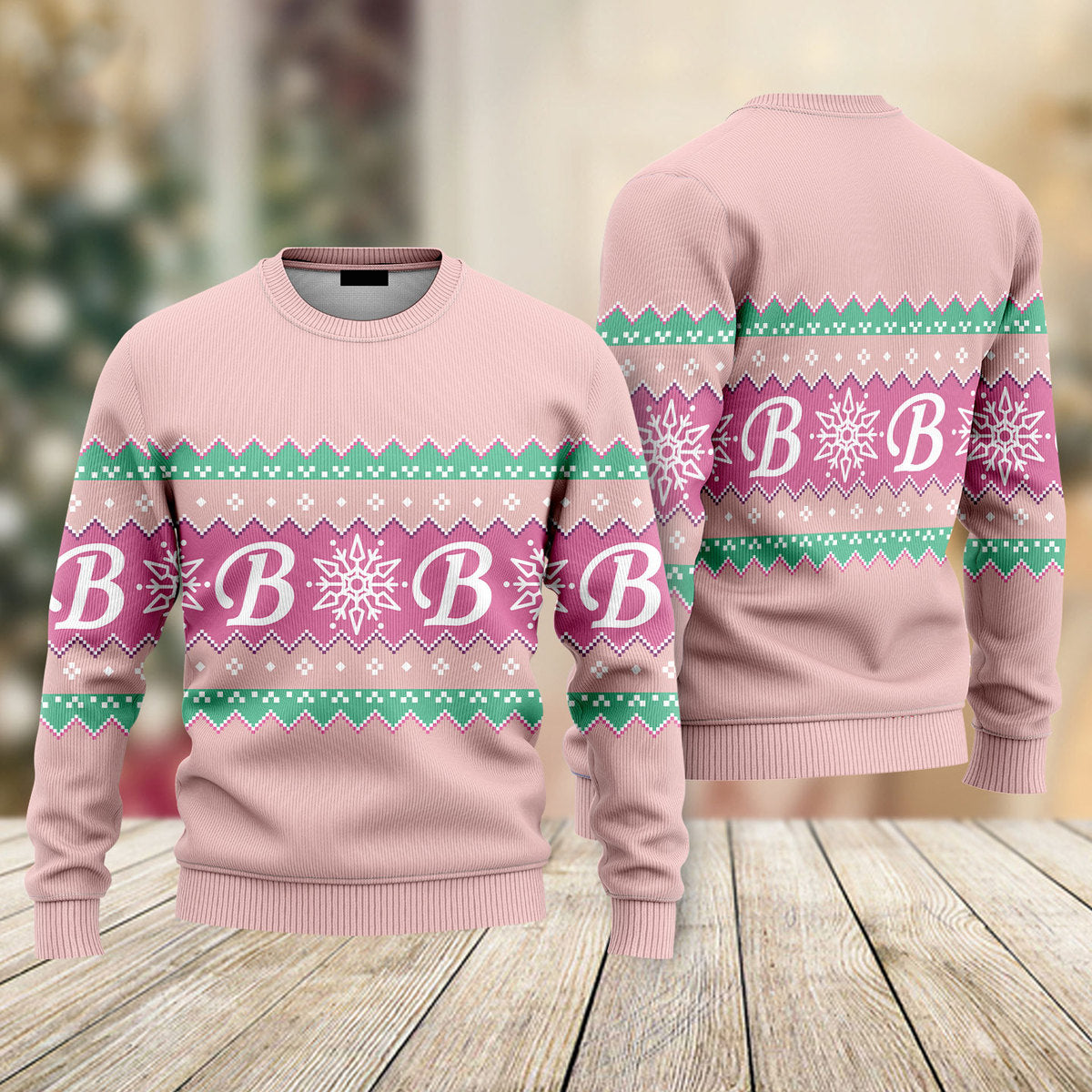 Pink Baby Girl Christmas Sweaters For Women, Gift for Christmas