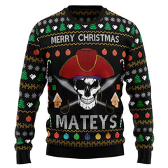 3D All Over Printed Pirate Skull Ugly Christmas Sweater