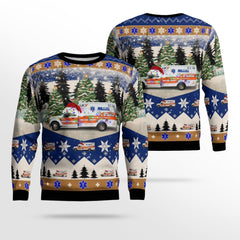 Mccabe Ambulance, Bayonne, New Jersey Christmas All Over Printed Ugly Sweater