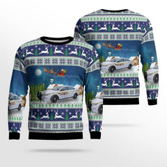 Illinois State Police All Over Print Ugly Christmas Sweater, Gift for Police Christmas