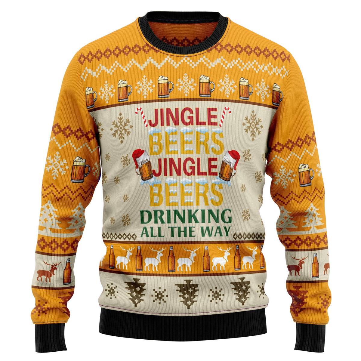 Jingle Beer Ugly Christmas Sweater, Gift for Beer Lovers