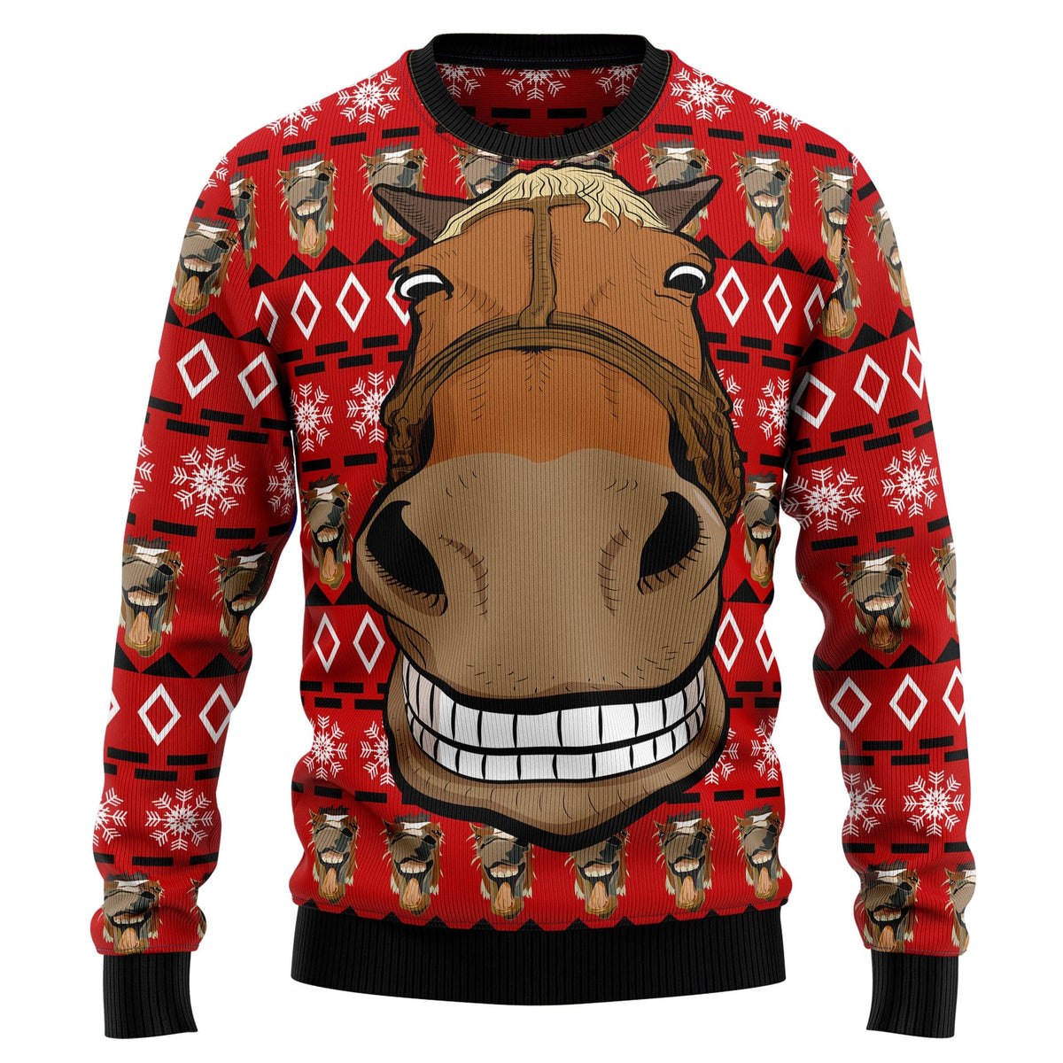 Funny Horse Christmas Ugly Christmas Sweater, Idea Gift for Horse Lovers