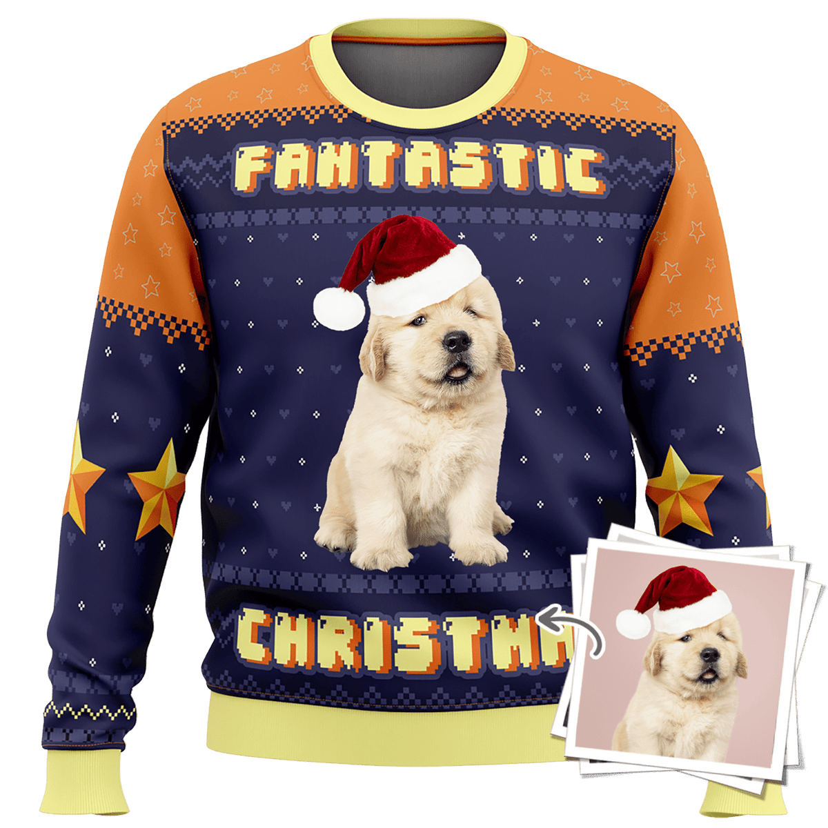 Personalized Photo Dog Cat Ugly Christmas Sweater – Fantastic Christmas