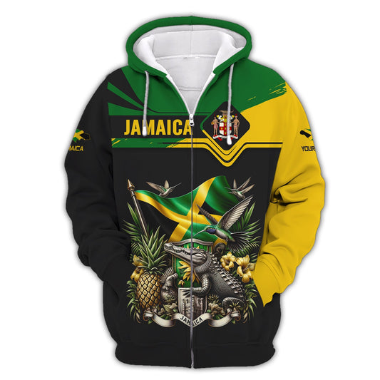 Love Jamaica Custom Name 3D Full Print Shirt Gift For Jamaica Lovers