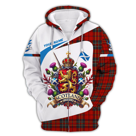 3D Full Print Scotland Shirt Personalized Name Gift For Scotland Lovers